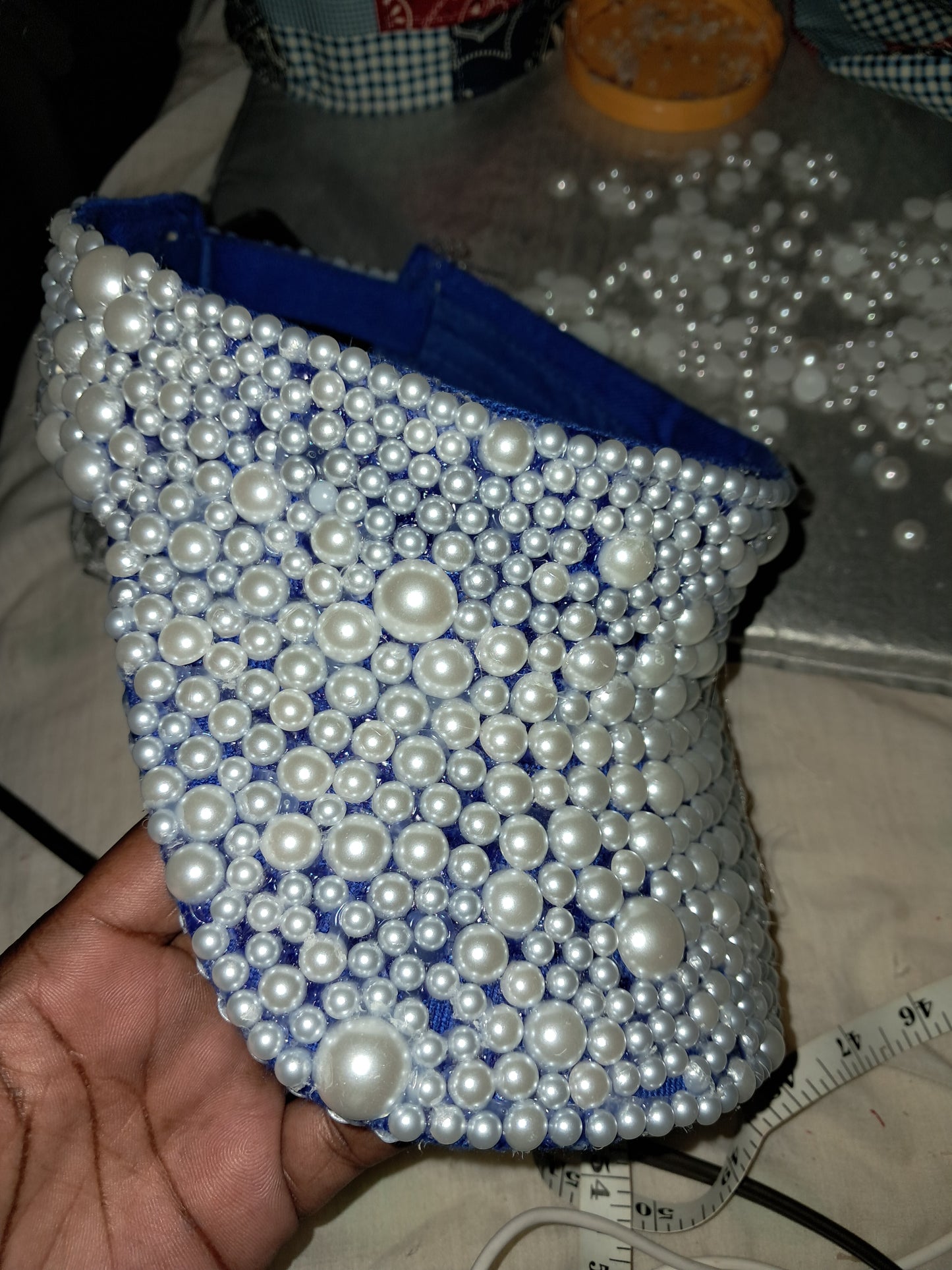 All-Pearl Sun Visor – Handmade Beaded Visor Hat