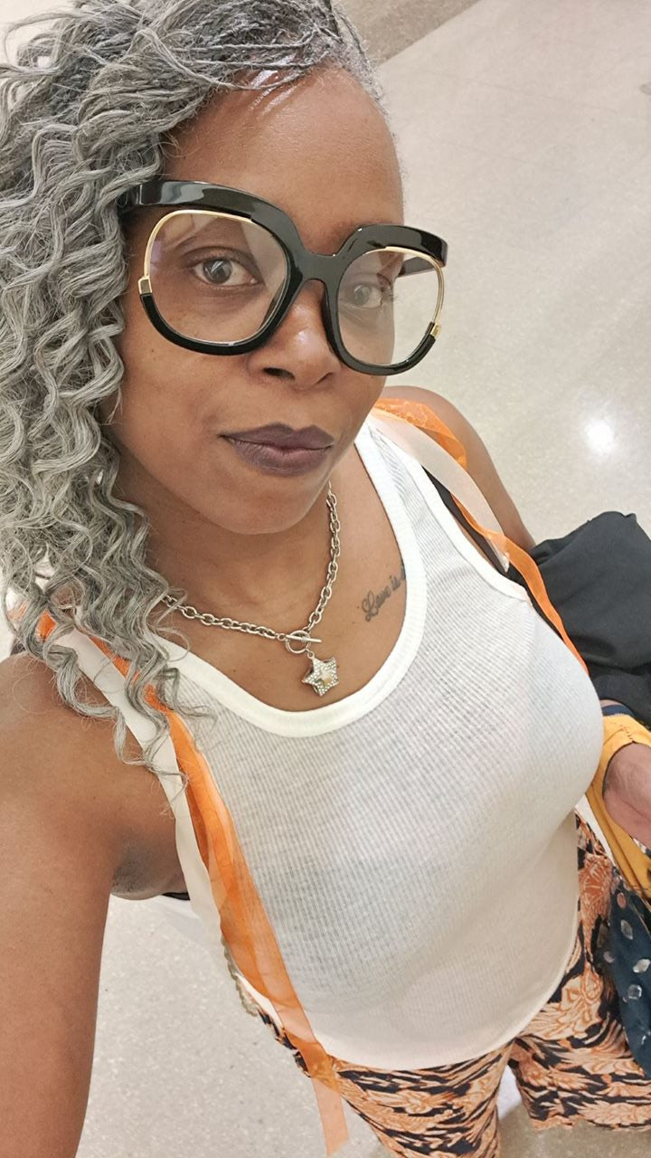 Rainbow Frame Fashion Retro Round  Clear Eyeglasses