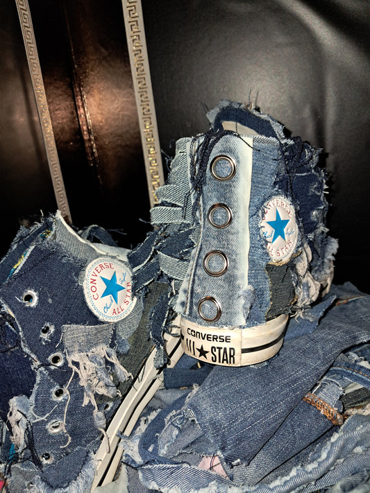 Upcycled Denim Converse – Handmade Jean Sneakers