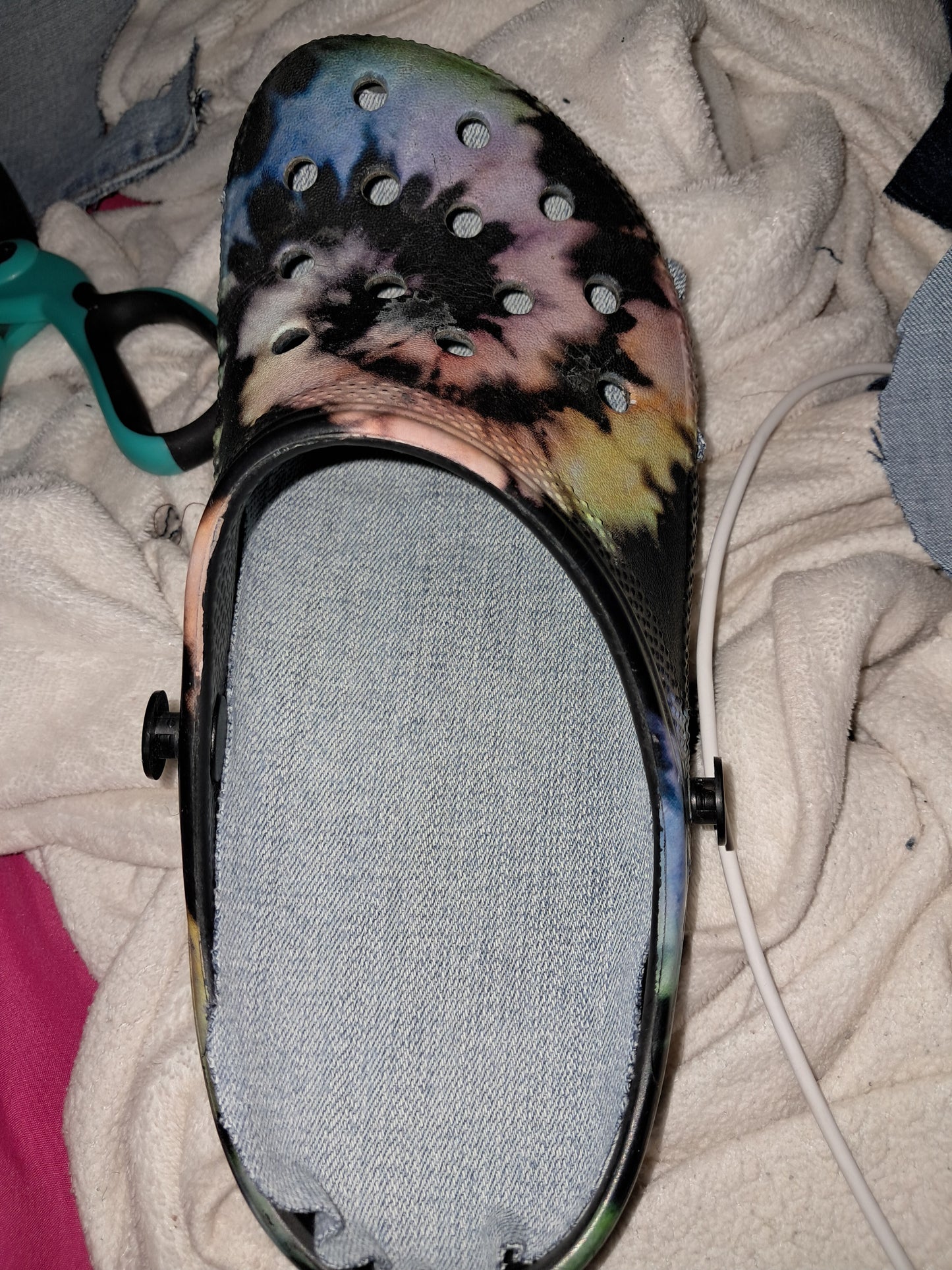 Upcycled Denim Crocs – Handmade Jean Clogs