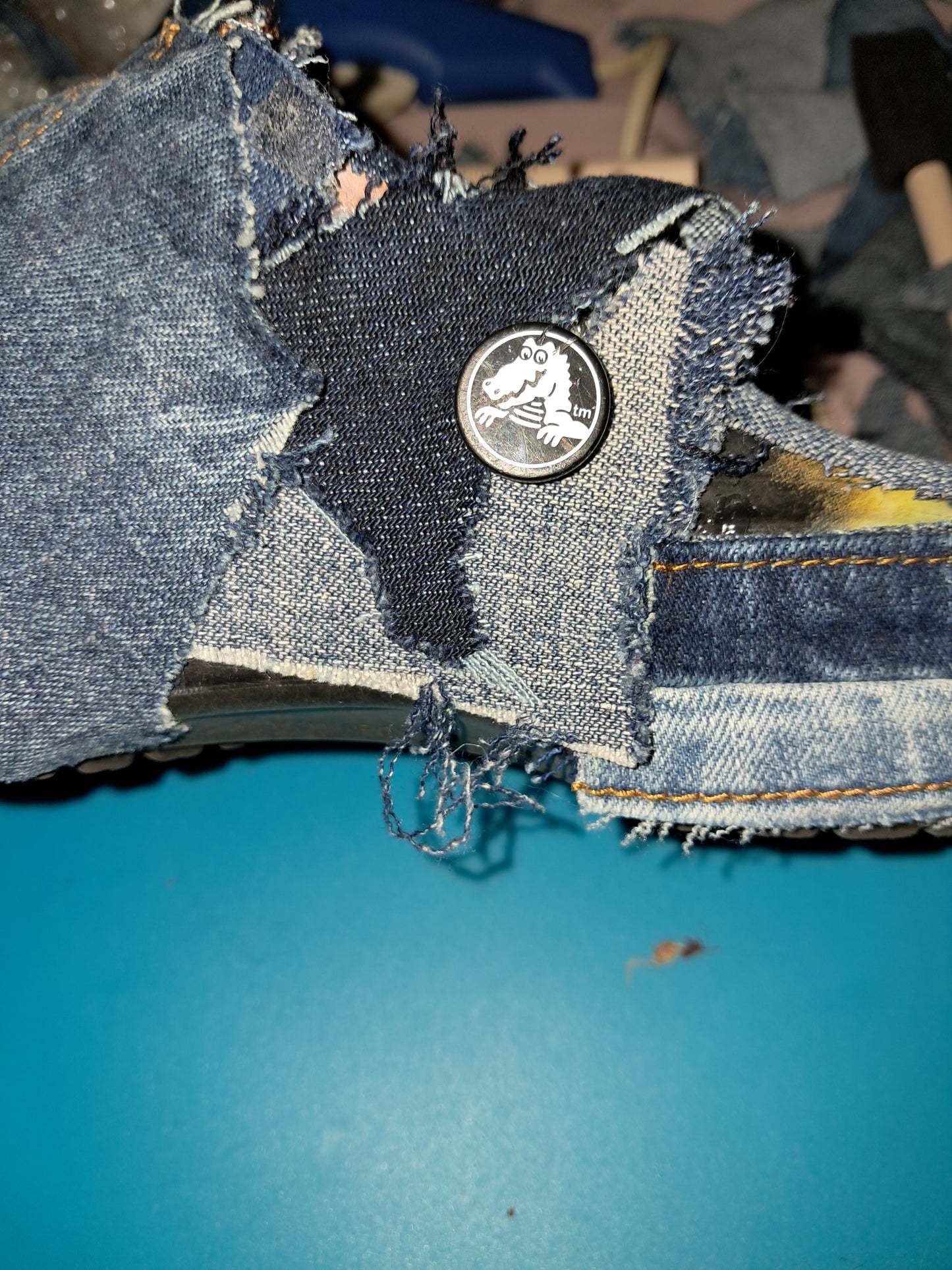 Upcycled Denim Crocs – Handmade Jean Clogs