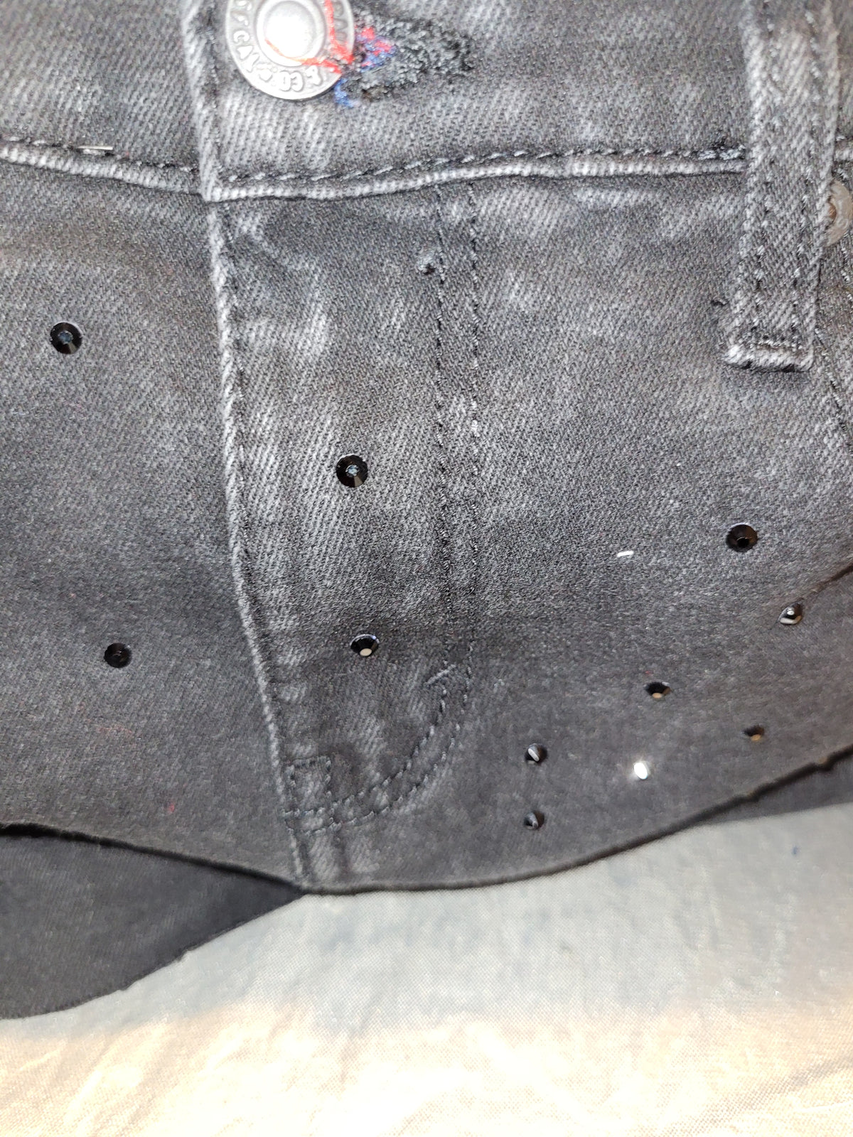 Red and black Jean purse Levis