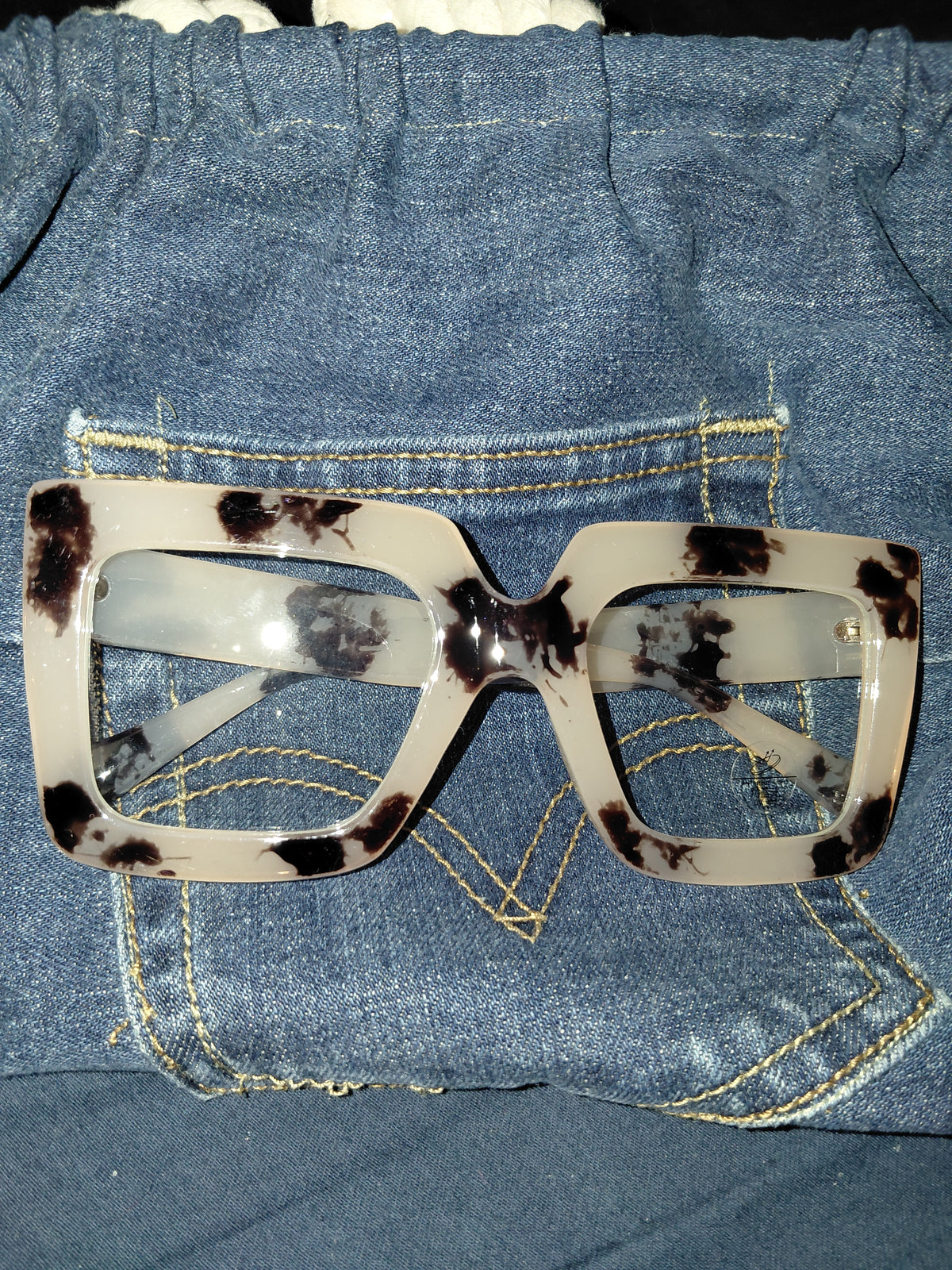 Square large leopard glasses shades