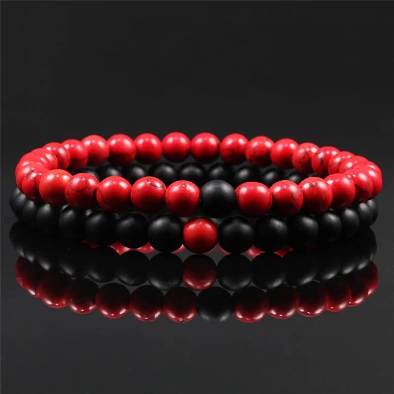 Beaded Bracelets Tiger Eye Black Lava Jewelry