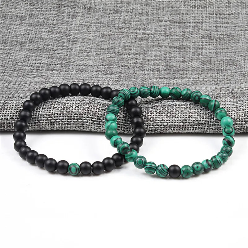 Beaded Bracelets Tiger Eye Black Lava Jewelry