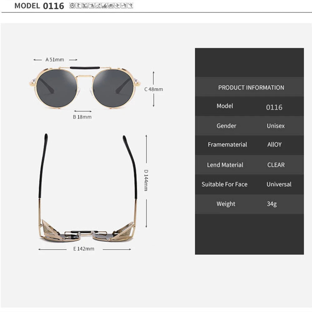 Retro Round Metal Sunglasses