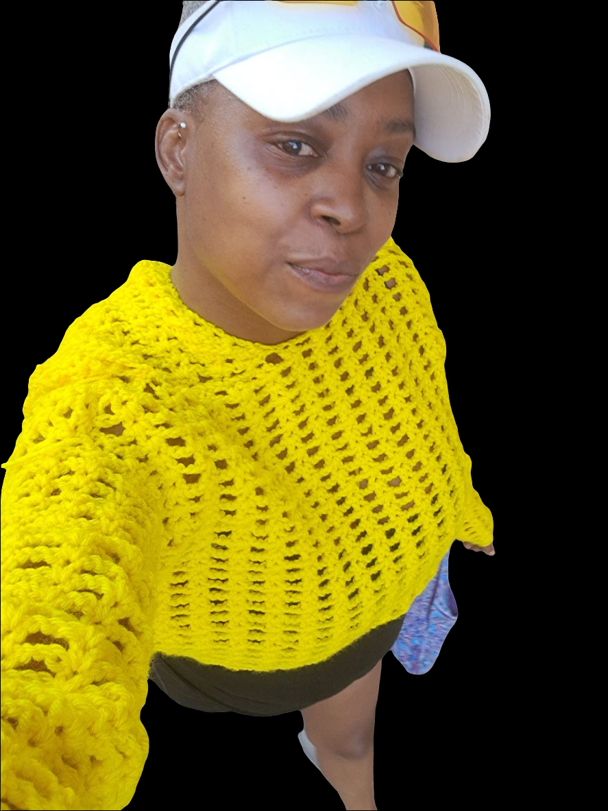 Sunshine crop crochet sweater