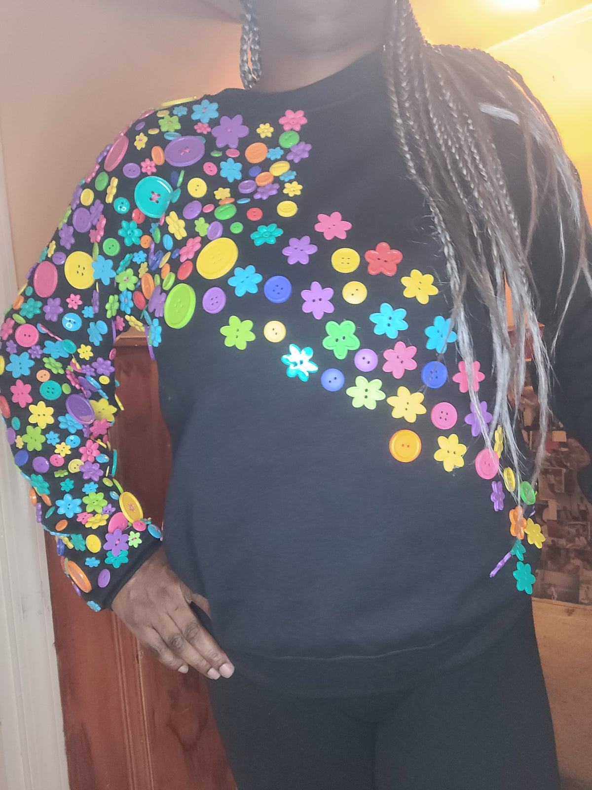 Button down sweatshirts handmade Art
