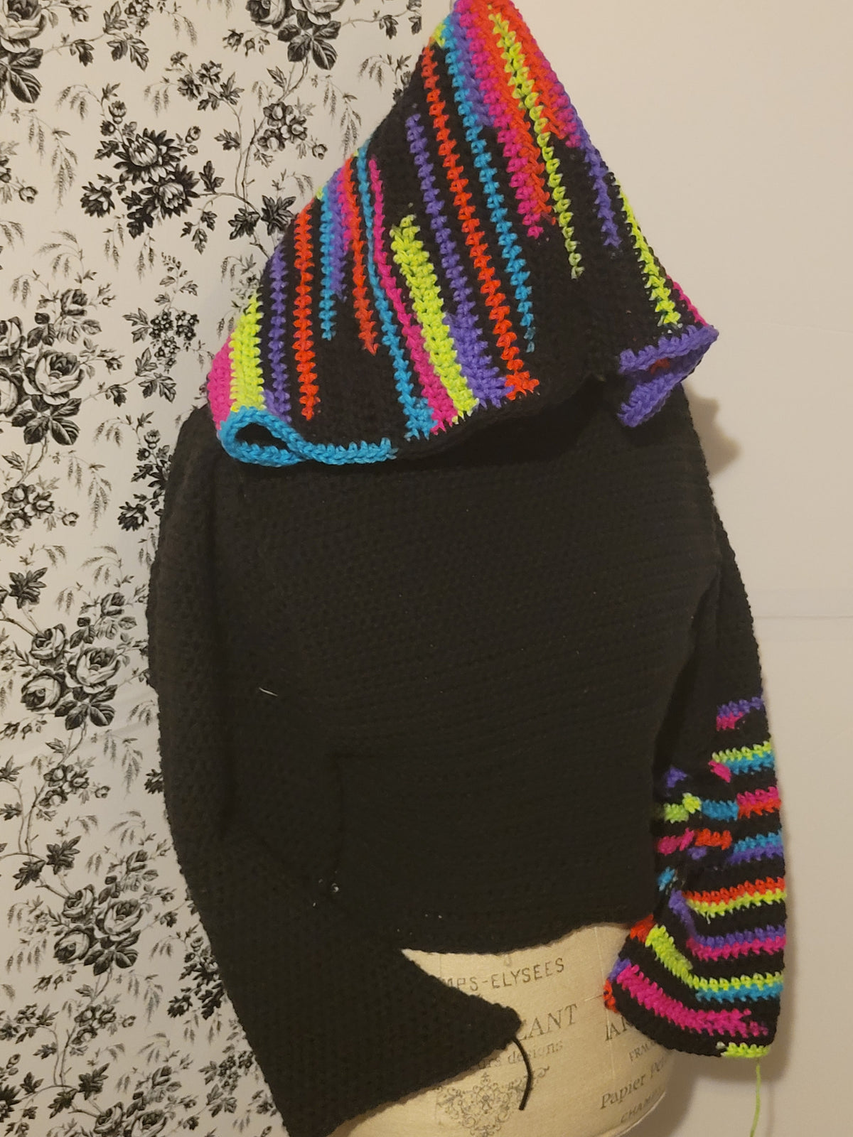 Multicolored crochet sweater