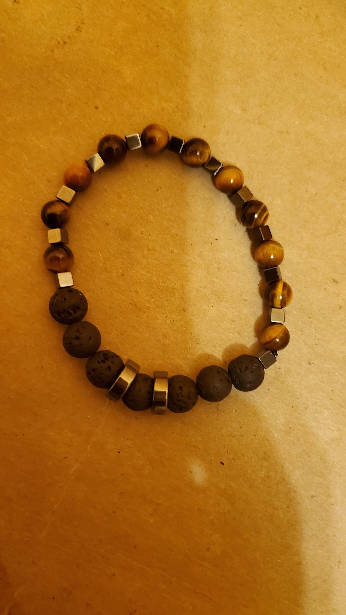 Cats eye lava bracelet