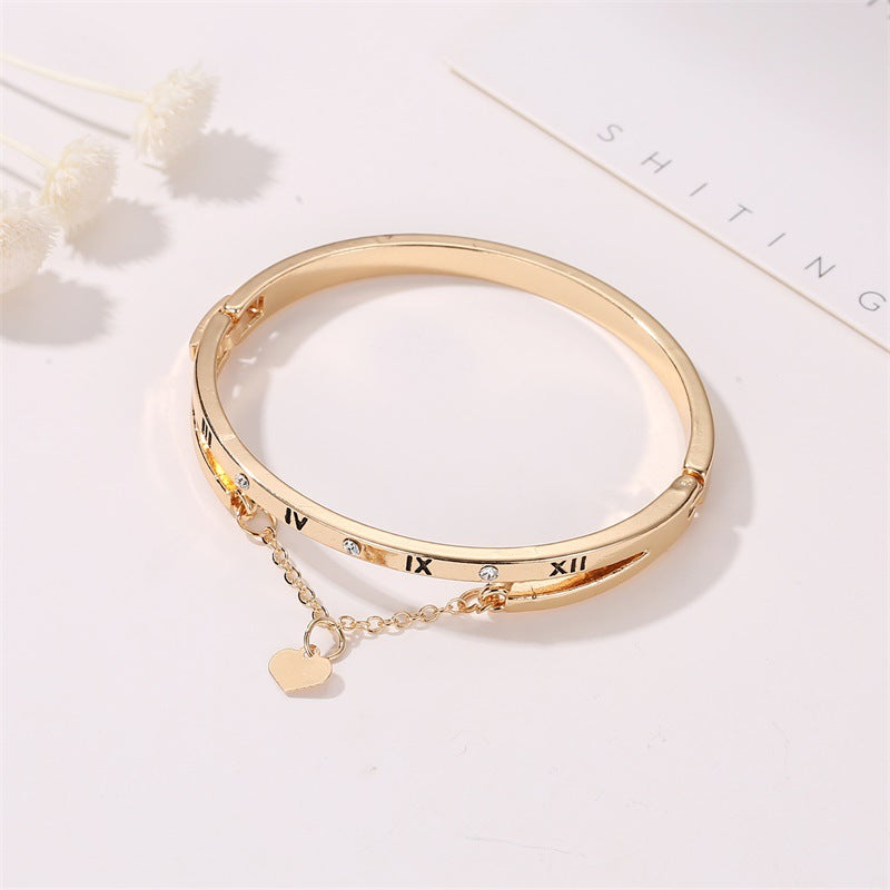 Rose Gold Stainless Steel Bracelets Heart