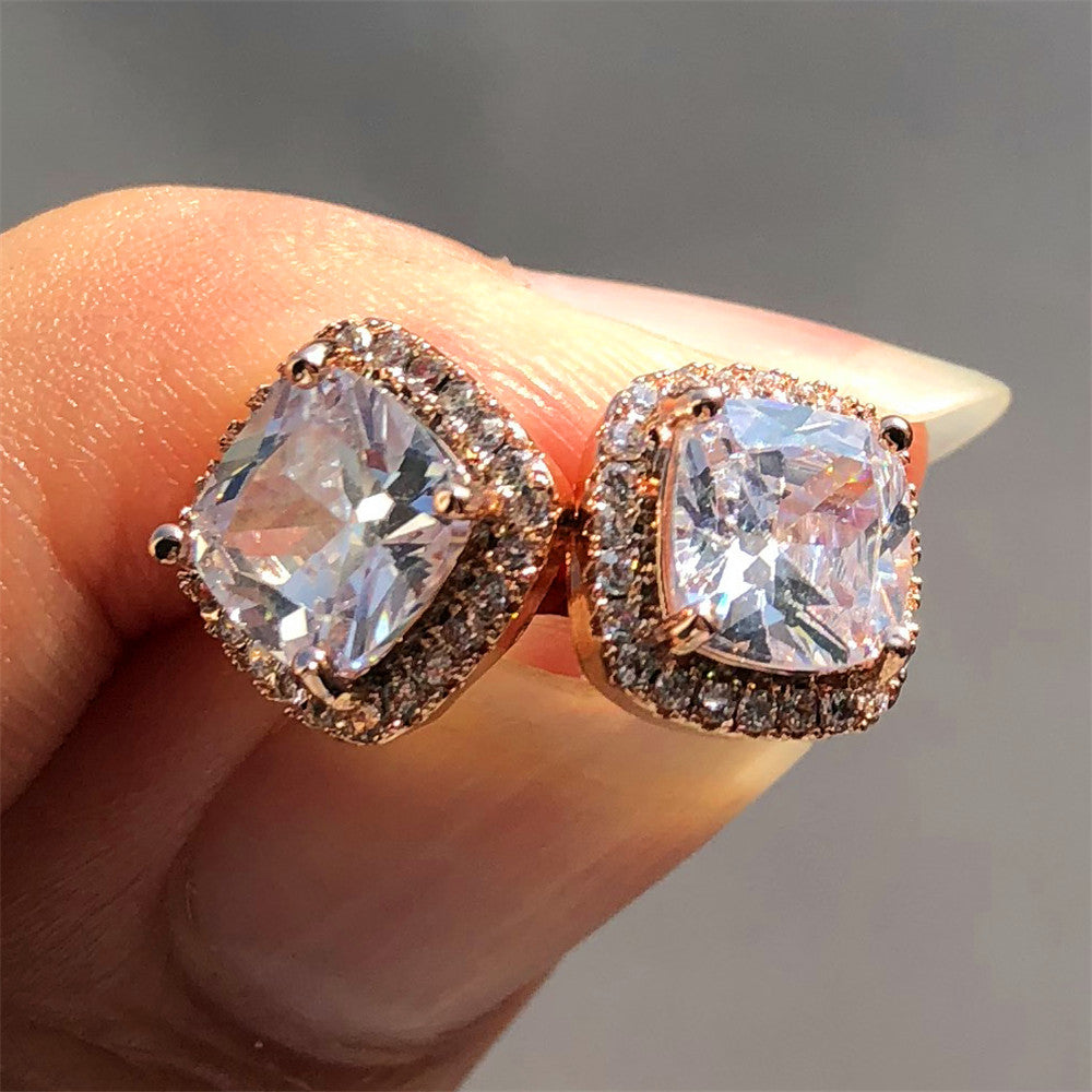 Crystal gemmarble EarringsSterling Silver