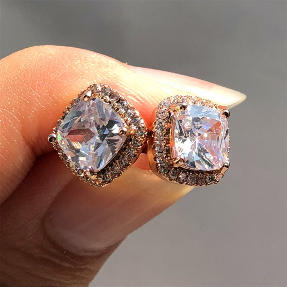 Crystal gemmarble EarringsSterling Silver