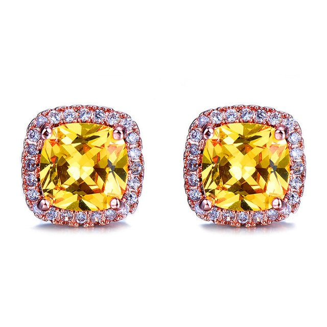Crystal gemmarble EarringsSterling Silver