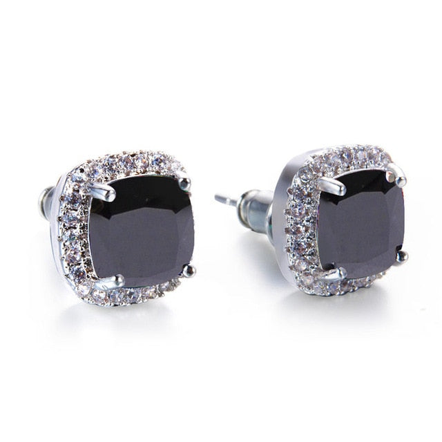 Crystal gemmarble EarringsSterling Silver