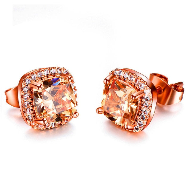 Crystal gemmarble EarringsSterling Silver