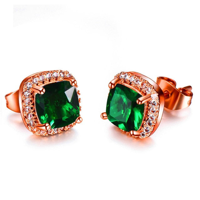 Crystal gemmarble EarringsSterling Silver
