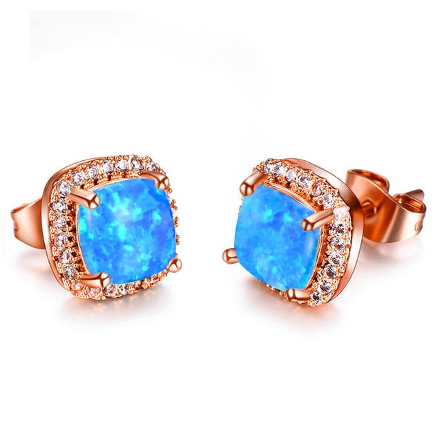 Crystal gemmarble EarringsSterling Silver