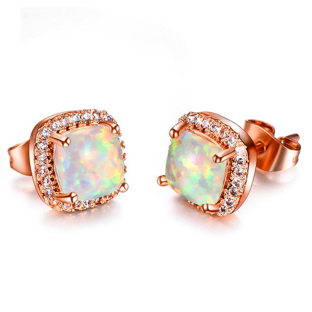 Crystal gemmarble EarringsSterling Silver