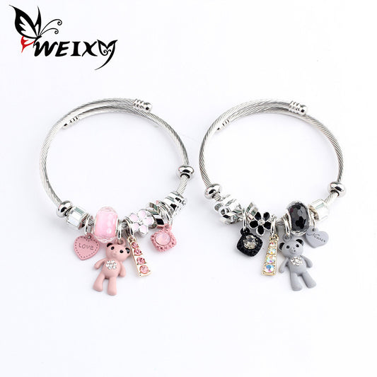 Adjustable Open Stainless Steel Bracelet Bangles