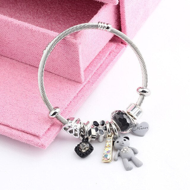 Adjustable Open Stainless Steel Bracelet Bangles