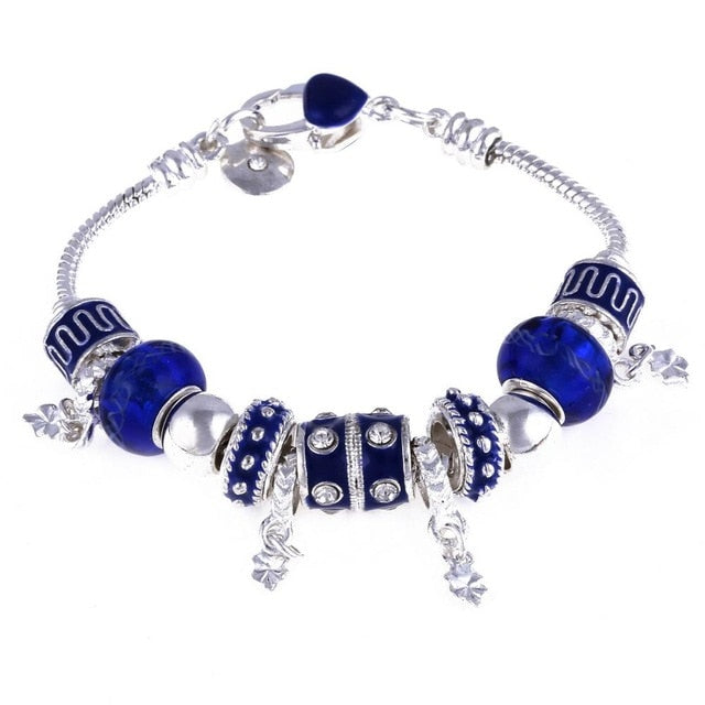 Crystal Charm Bracelets Glass Beads