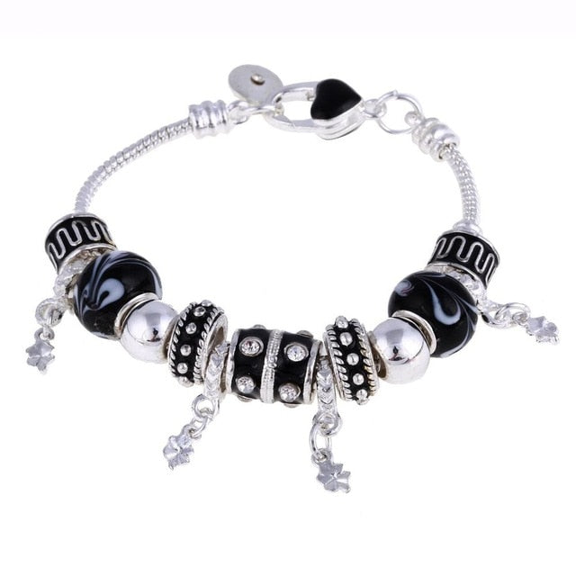 Crystal Charm Bracelets Glass Beads