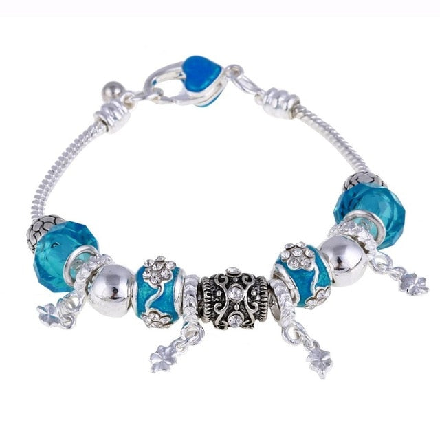 Crystal Charm Bracelets Glass Beads