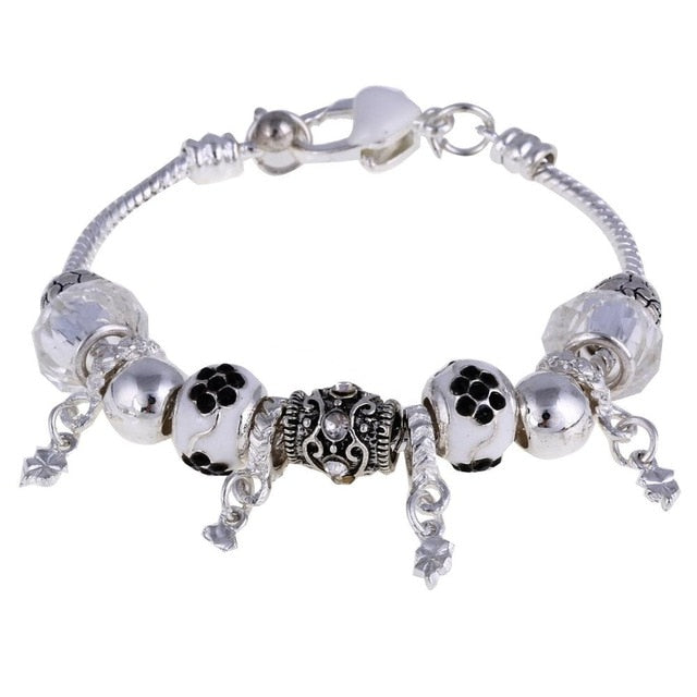 Crystal Charm Bracelets Glass Beads
