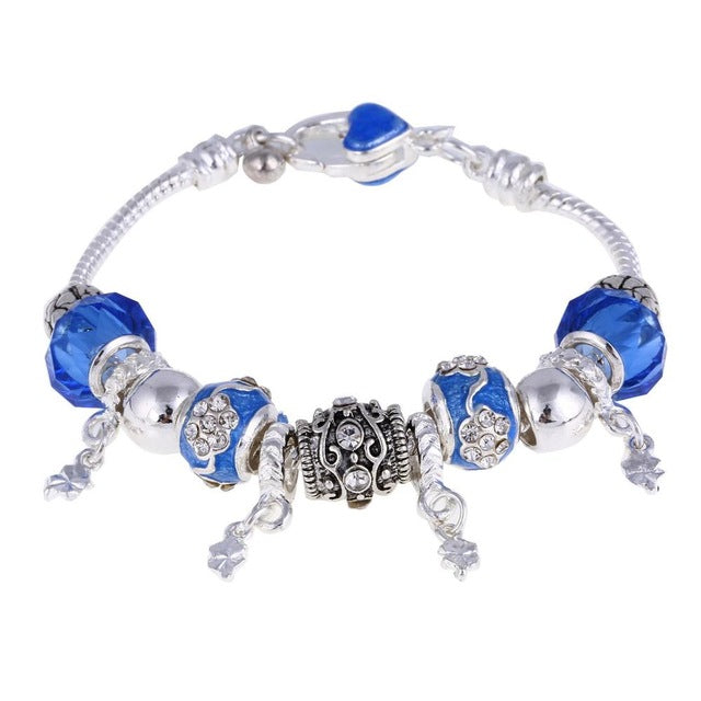 Crystal Charm Bracelets Glass Beads