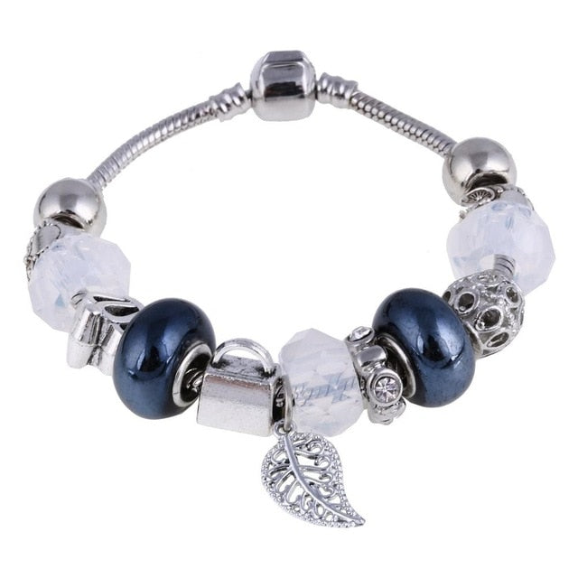 Crystal Charm Bracelets Glass Beads