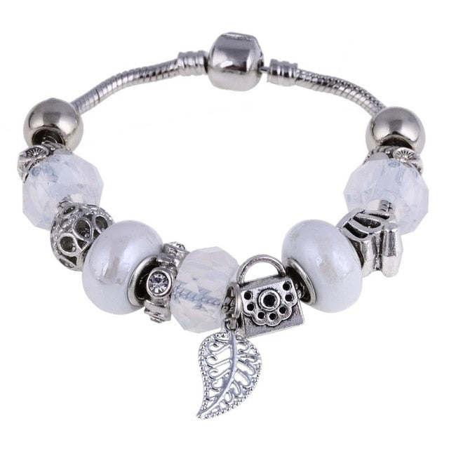 Crystal Charm Bracelets Glass Beads